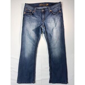 Seven7 Luxe midrise Bootcut Jeans Women's Size 16 Blue Wash Denim Stretch